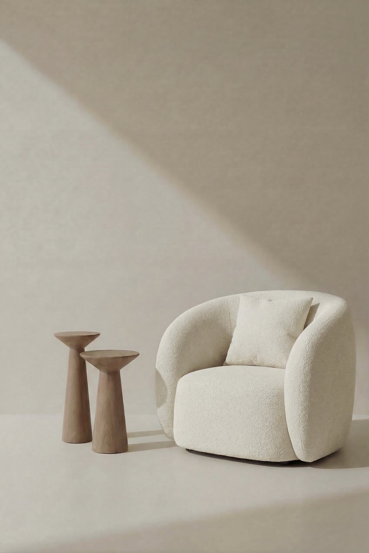 Amanti Off White Boucle lounge — fauteuil
