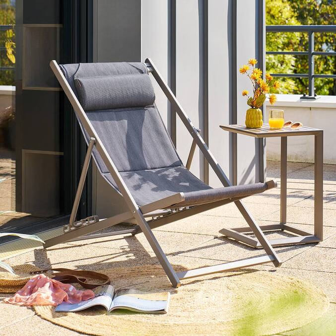 Chilienne de jardin pliable LUNIVIA Café