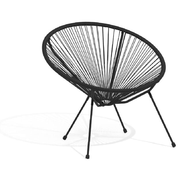 Fauteuil de jardin Urban filaire noir 85xH83x72cm